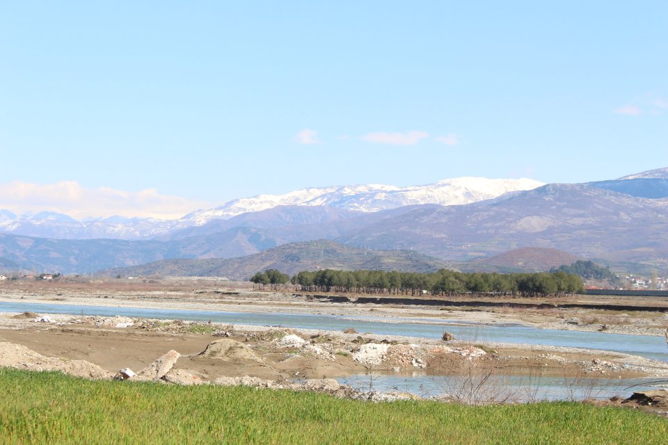 Degraded landscape in Elbasan municipality, Albania