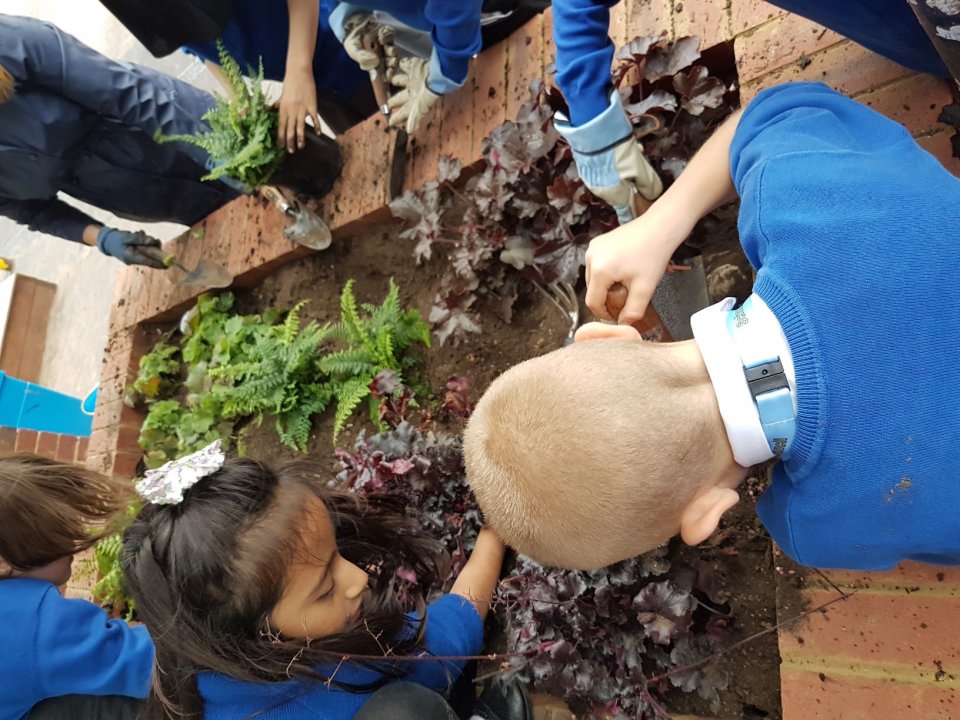 SuDS in schools - planter day