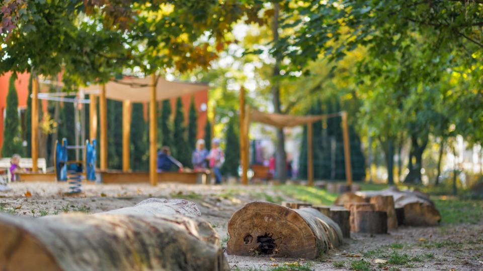 Figure 1. Eco-garden installed at one of Poznań's kindergartens as part of the Connecting Nature exemplar.