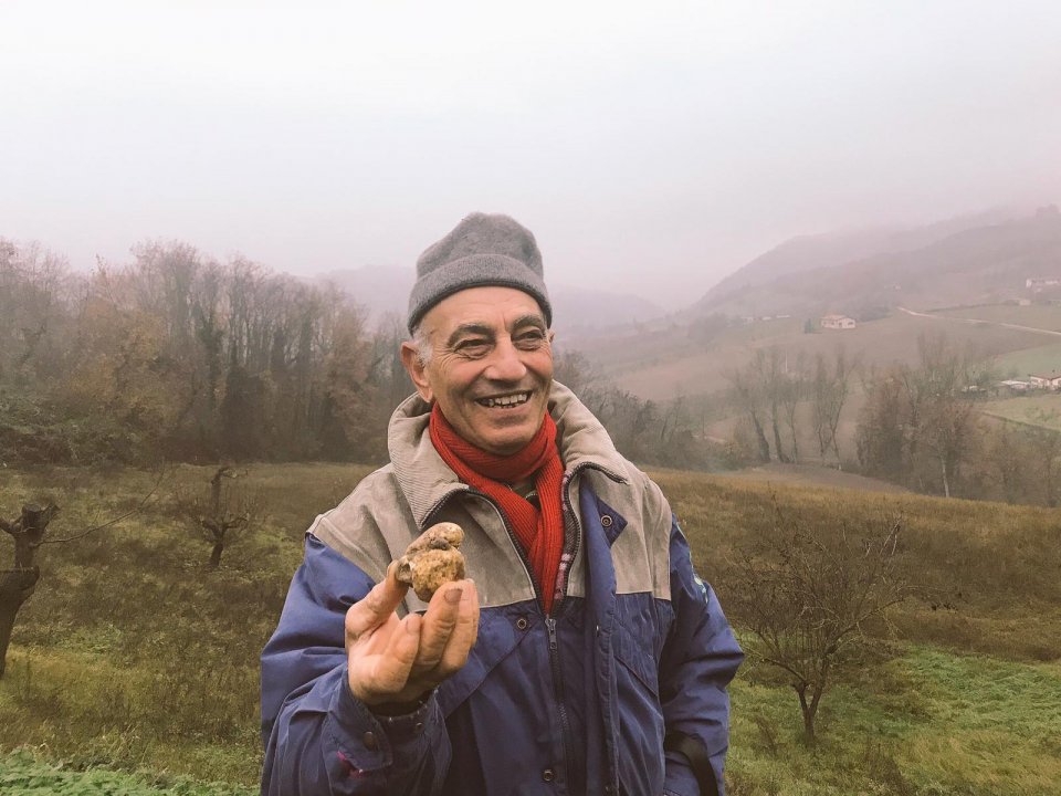 Truffle picker in the Appennines mountain range Truffle picker in the Appennines mountain range