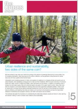 Urban resilience and sustainability - URBES Factsheet