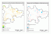 Cooling potential and flood mitigation potential map of Glasgow in deprived zones