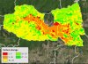 Map of the capacity of the ecosystems to provide climate regulation for Karlovo Municipality - InVEST model