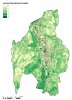 Map 2:   Ecosystem service hotspots in the city of Trento resulting from the overlay of six thematic maps. Ecosystem service hotspots in the city of Trento resulting from the overlay of six thematic maps.