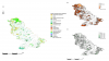  (a) Green infrastructure and (b) soil cover and (c) canopy cover maps for the study area. 